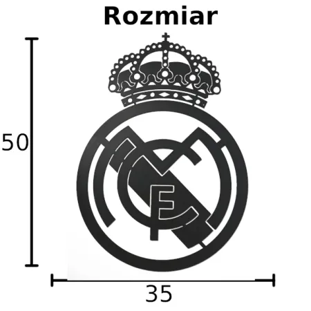 Real Madryt Logo DEKORACJA ŚCIENNA obraz na ścianę